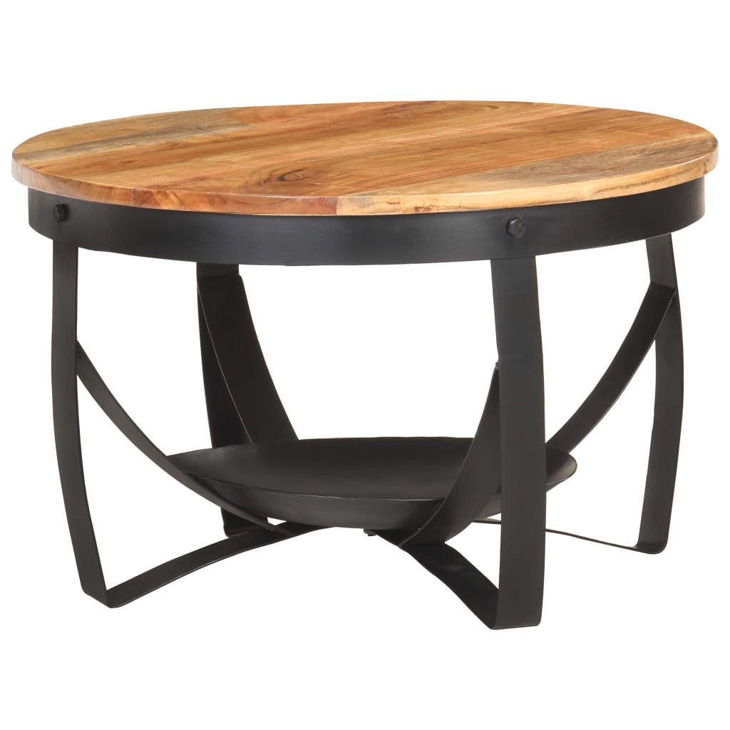 vidaXL Coffee Table Ø68x43 cm Solid Acacia Wood