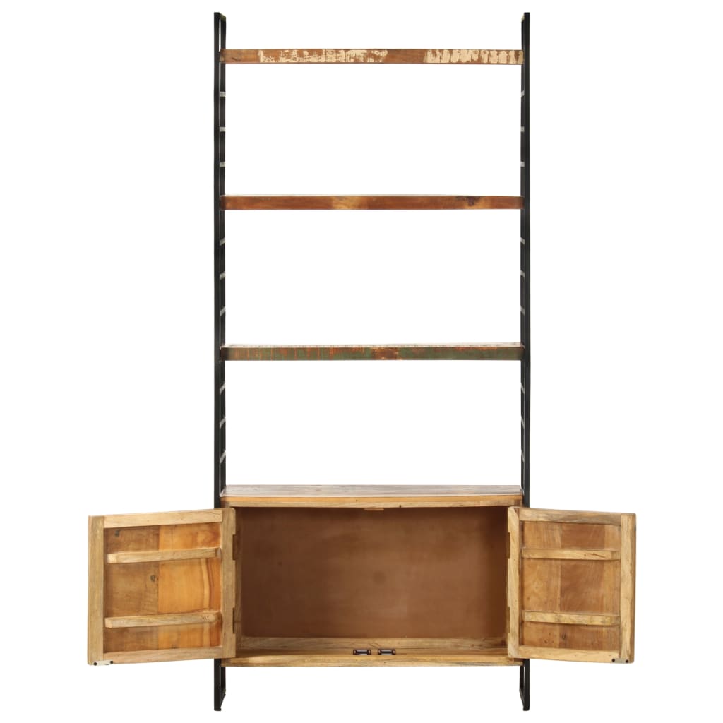 vidaXL 4-Tier Bookcase 80x30x180 cm Solid Reclaimed Wood
