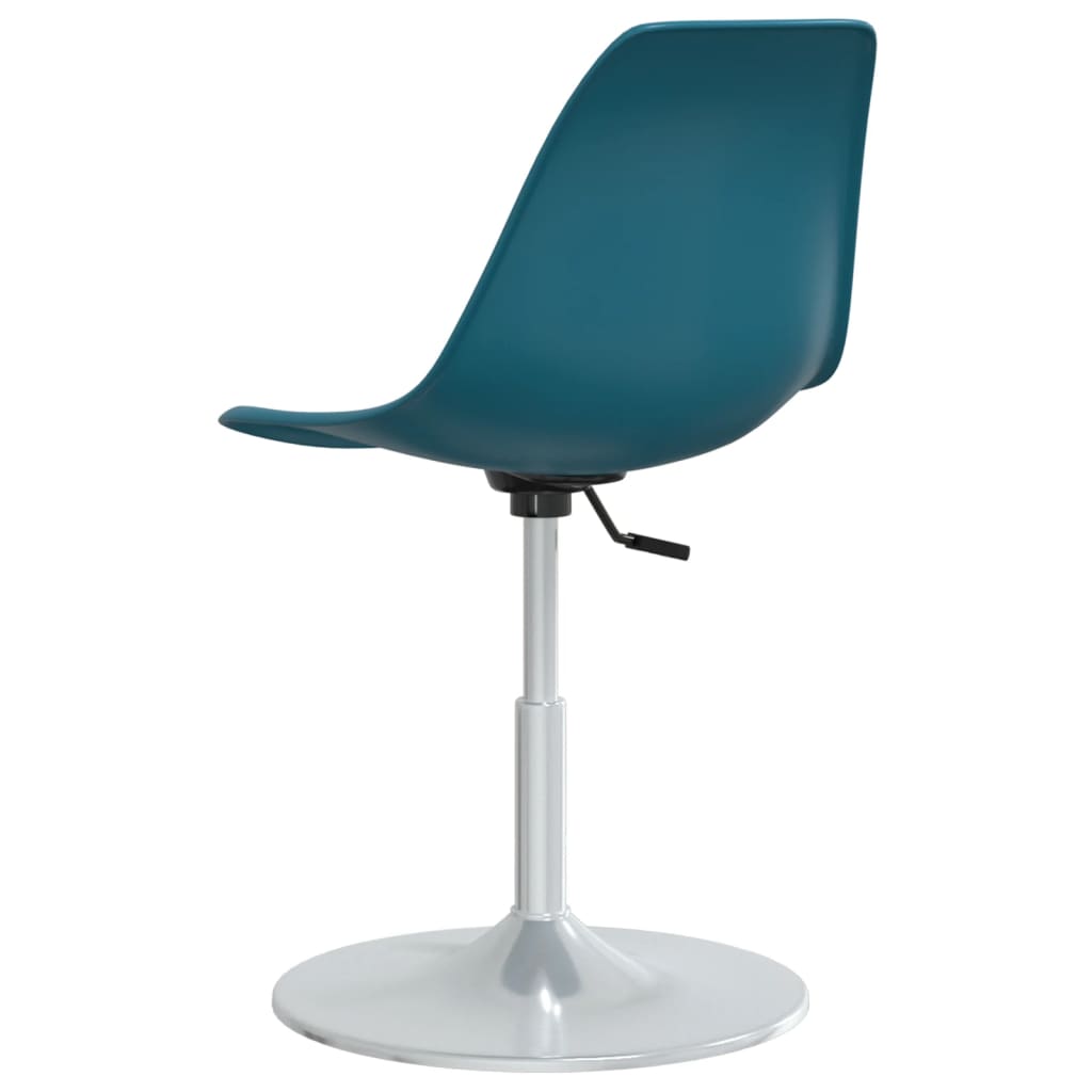 vidaXL Swivel Dining Chairs 4 pcs Turquoise PP