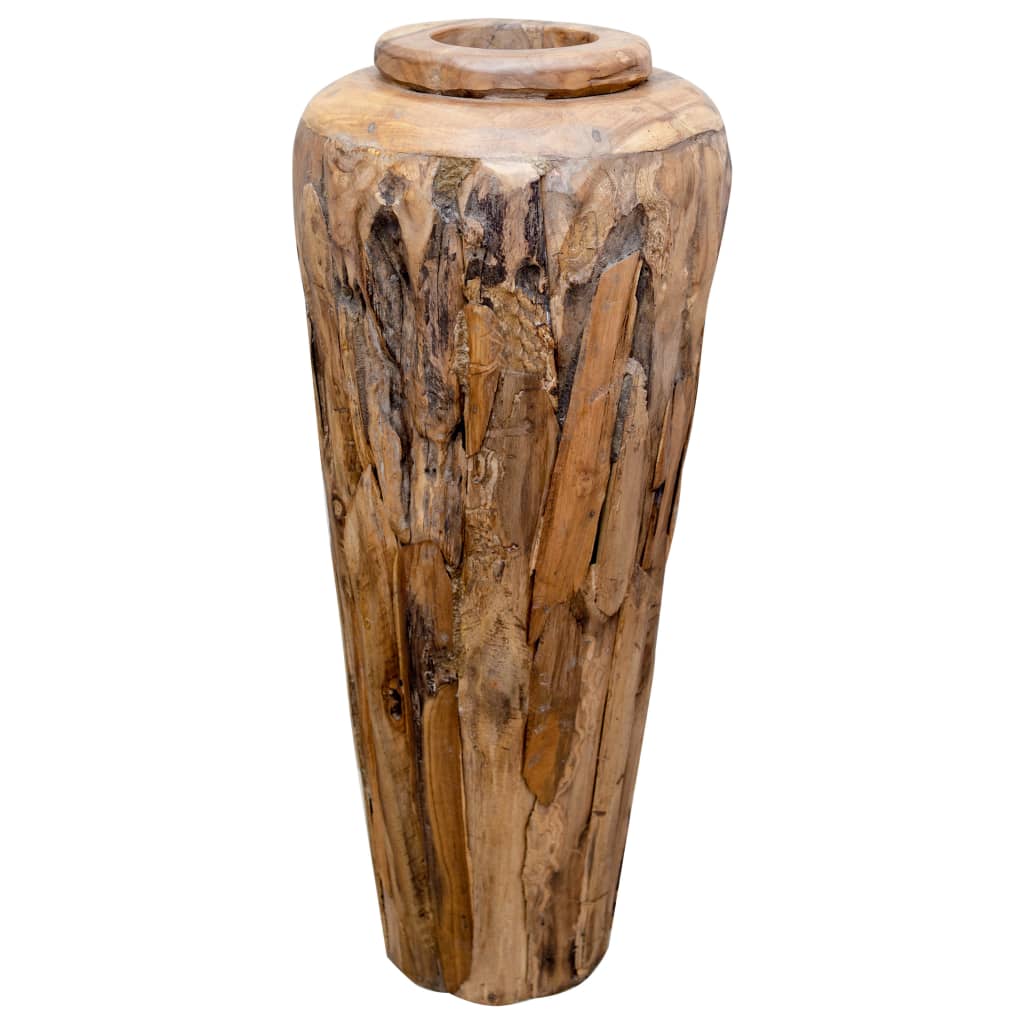 vidaXL Decoration Vase 40x80 cm Solid Teak Wood