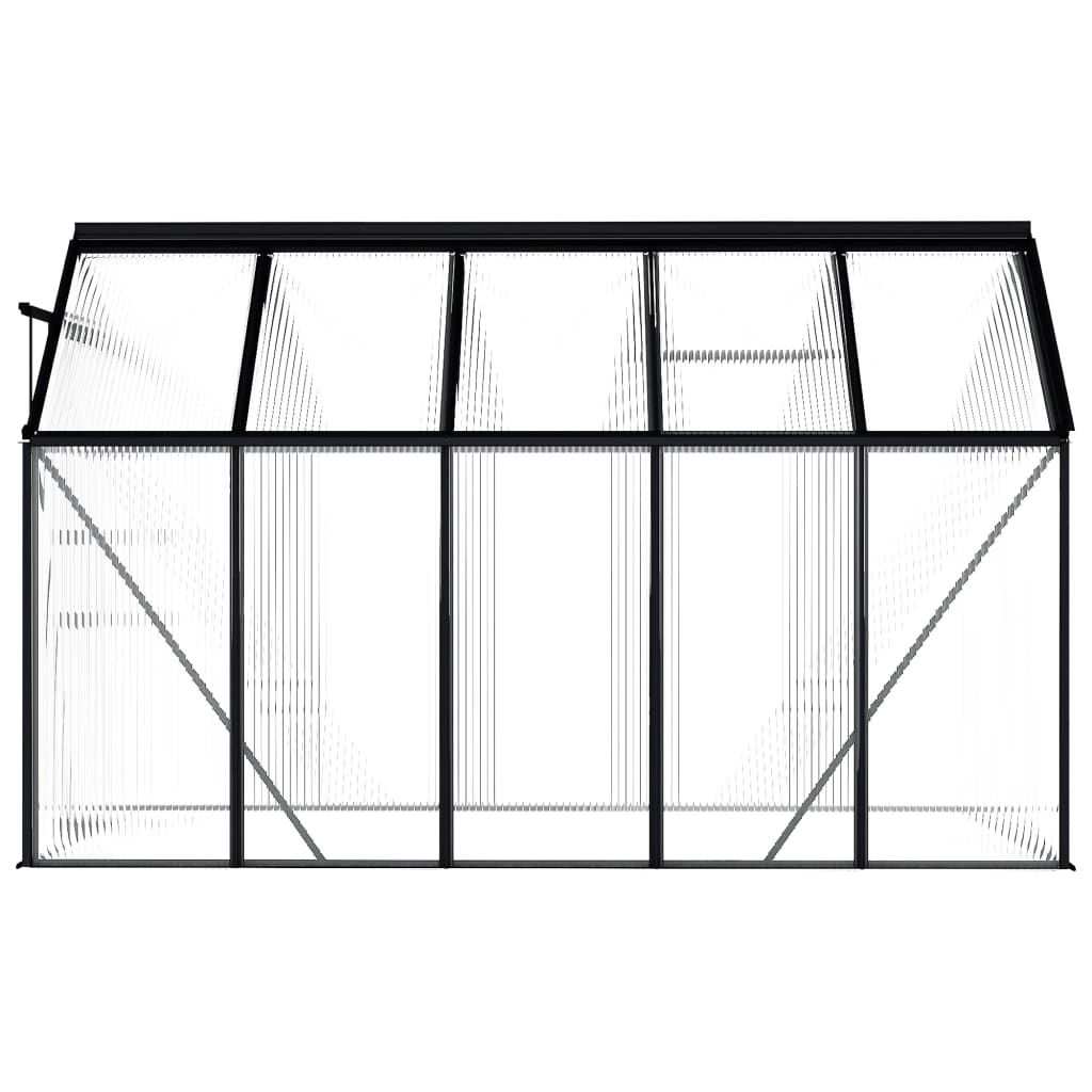 vidaXL Greenhouse Anthracite Aluminium 5.89 m²