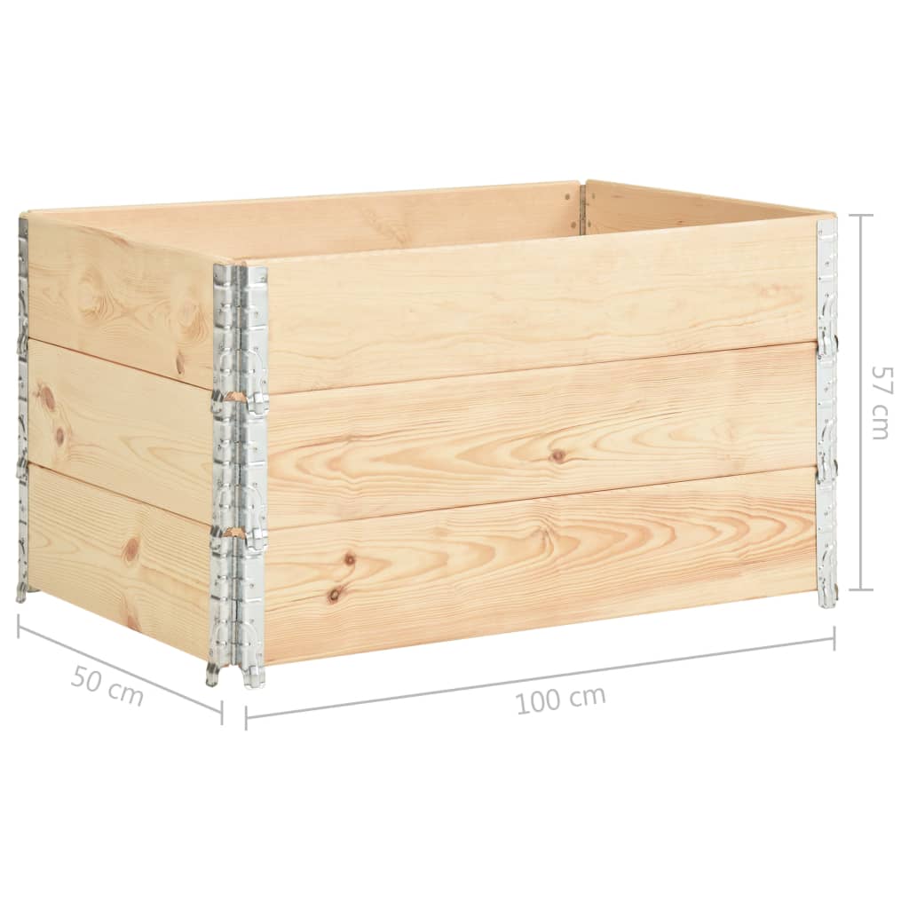 vidaXL Raised Beds 3 pcs 50x100 cm Solid Pine Wood (310053)
