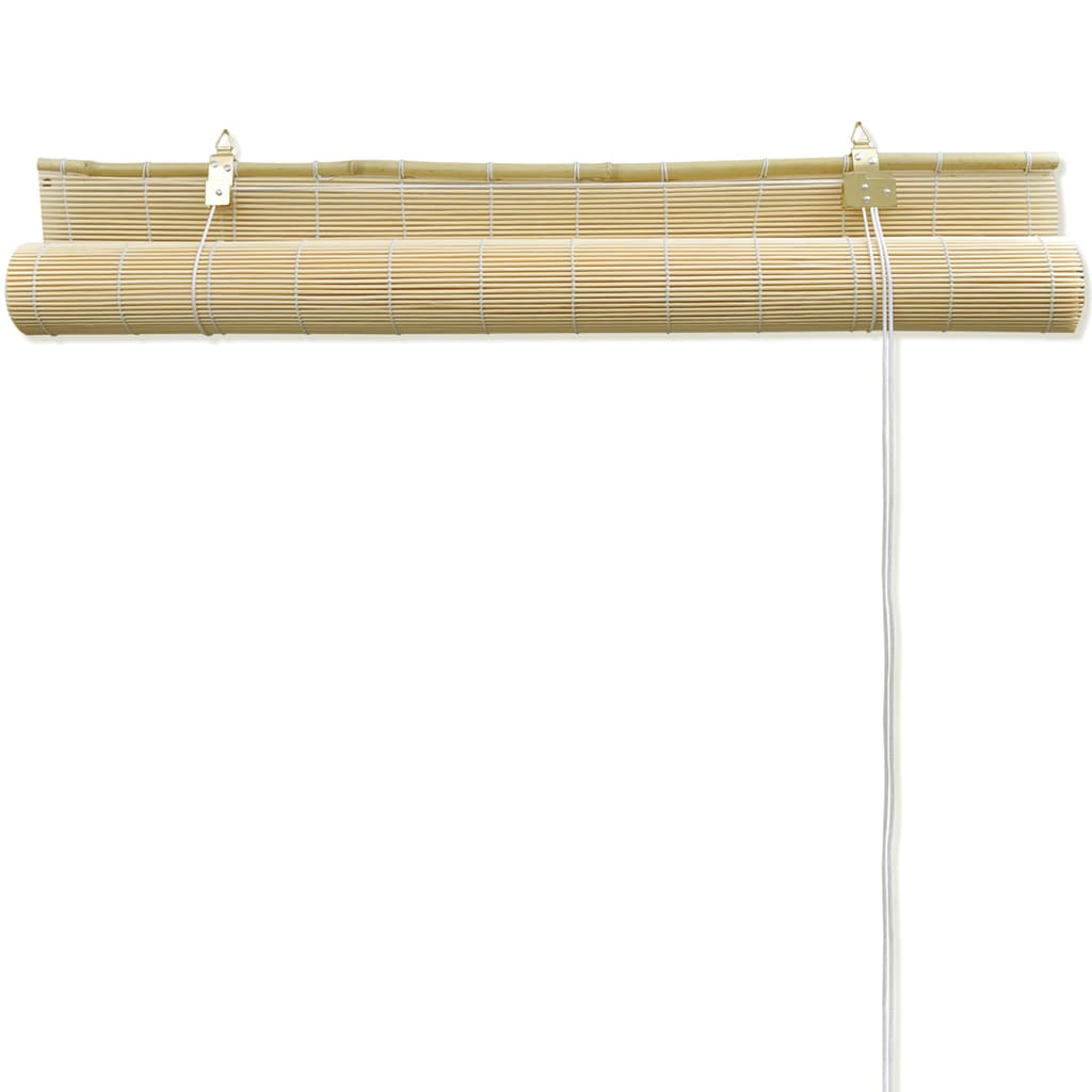 vidaXL Roller Blind Bamboo 140x220 cm Natural