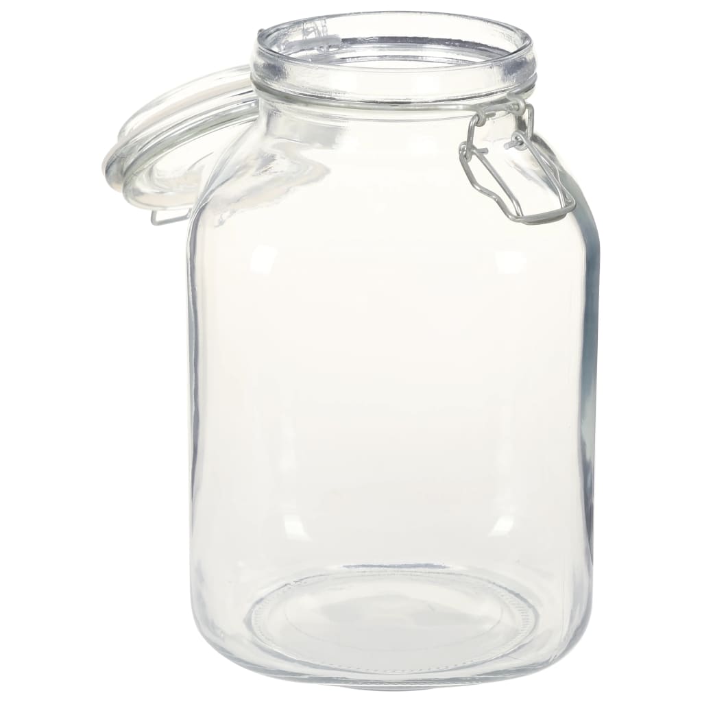 vidaXL Glass Jars with Lock 6 pcs 3 L