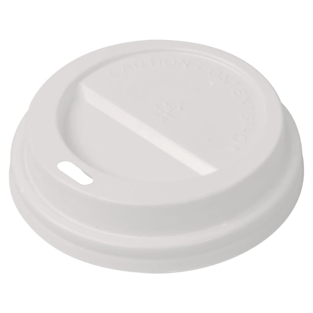 vidaXL 1000 pcs Lids for Disposable Coffee Cups Plastic 80 mm