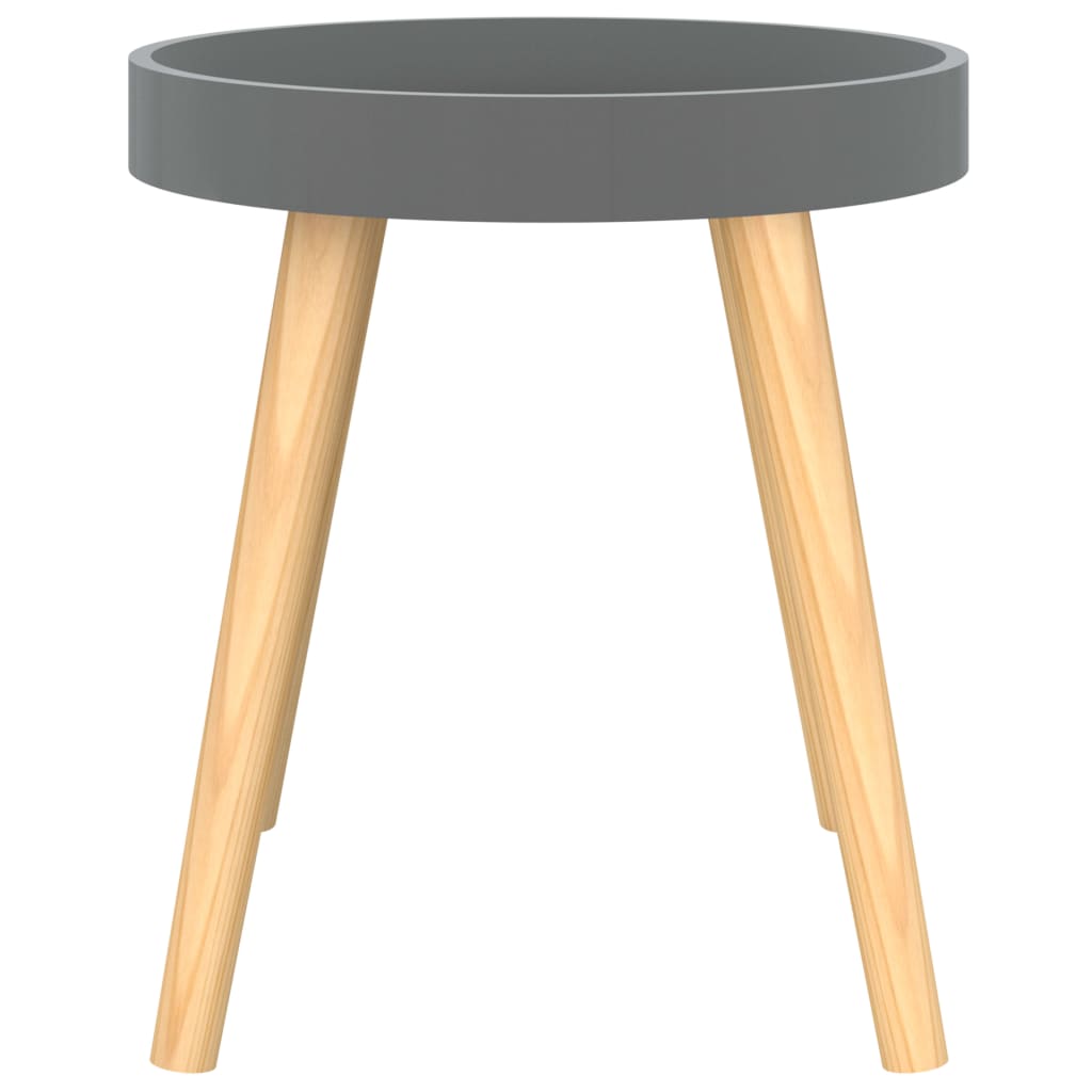 vidaXL Side Table Grey 38x38x40 cm Engineered Wood&Solid Wood Pine