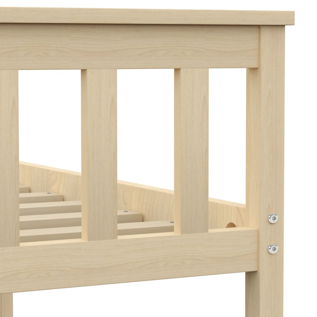 vidaXL Bed Frame Light Wood Solid Pinewood 160x200 cm