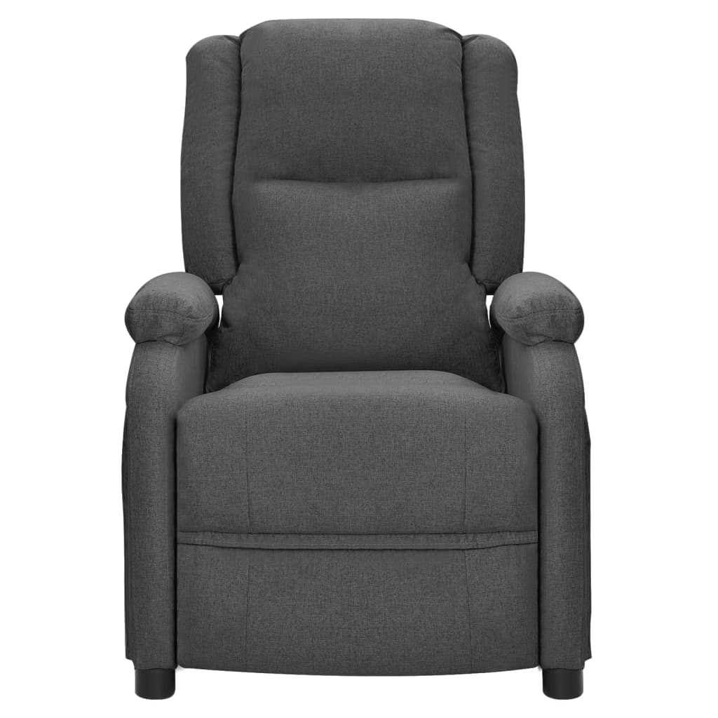 vidaXL Wing Back Massage Chair Dark Grey Fabric