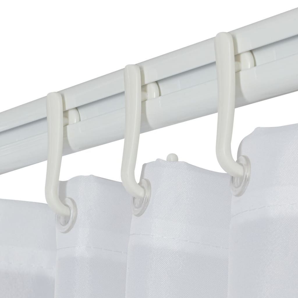 Sealskin Shower Curtain Rail Set Easy-Roll White