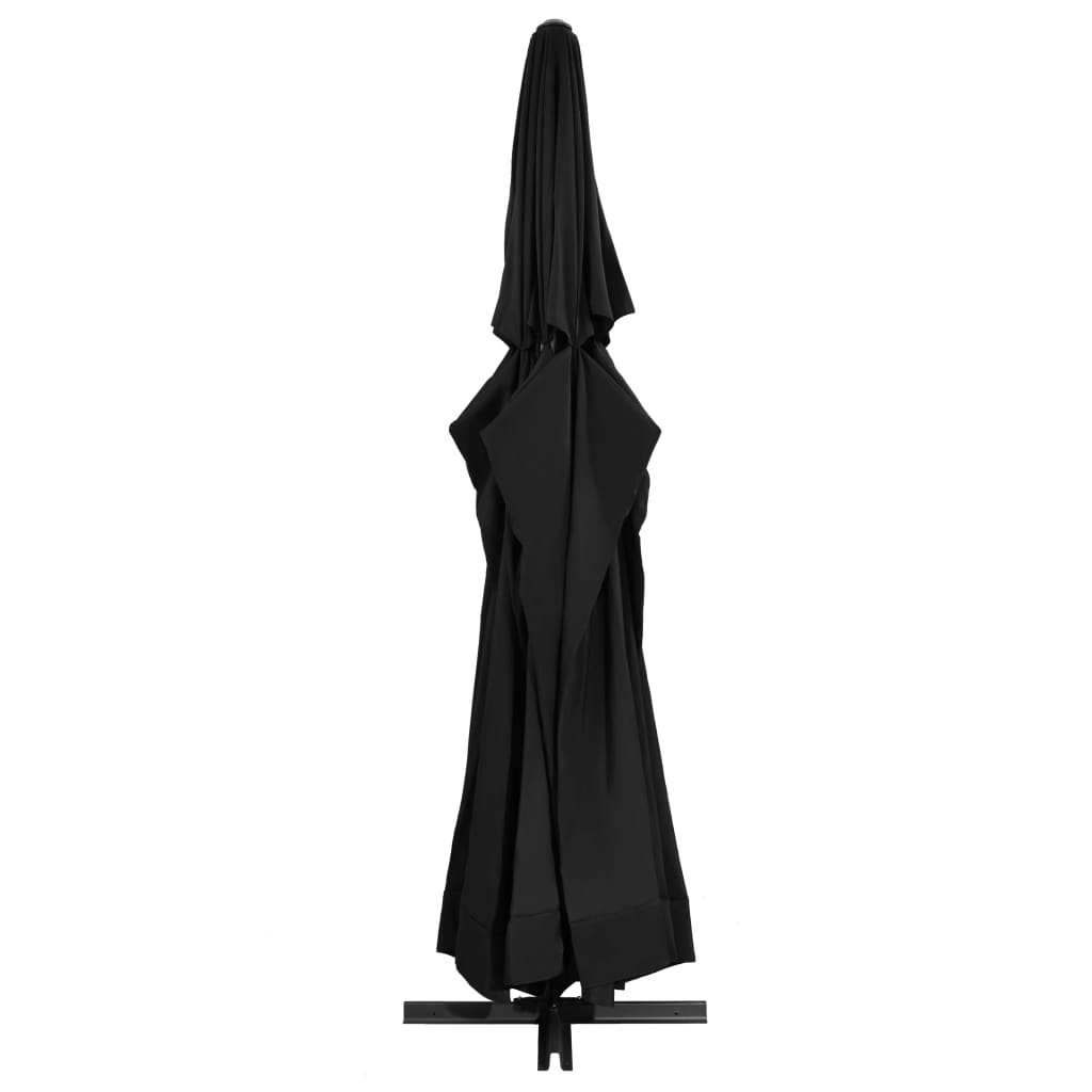 vidaXL Outdoor Parasol with Aluminium Pole 500 cm Black