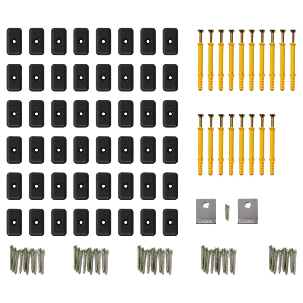 vidaXL WPC Solid Decking Boards with Accessories 16m² 2.2m Dark Brown