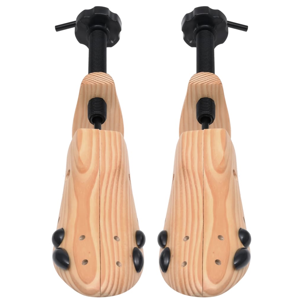 vidaXL Shoe Trees 5 Pairs Size 41-46 Solid Pine Wood