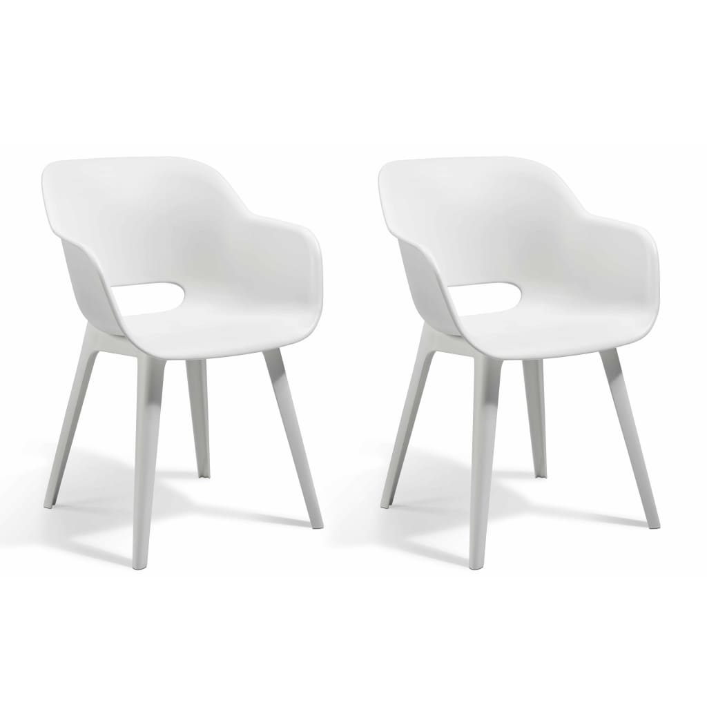 Keter Outdoor Chairs Akola 2 pcs White