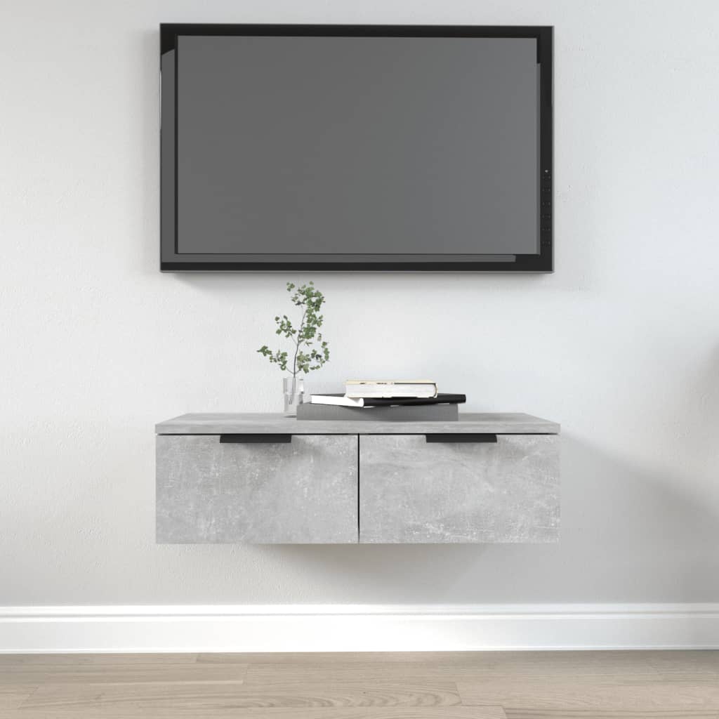 vidaXL Wall Cabinet Concrete Grey 68x30x20 cm Engineered Wood