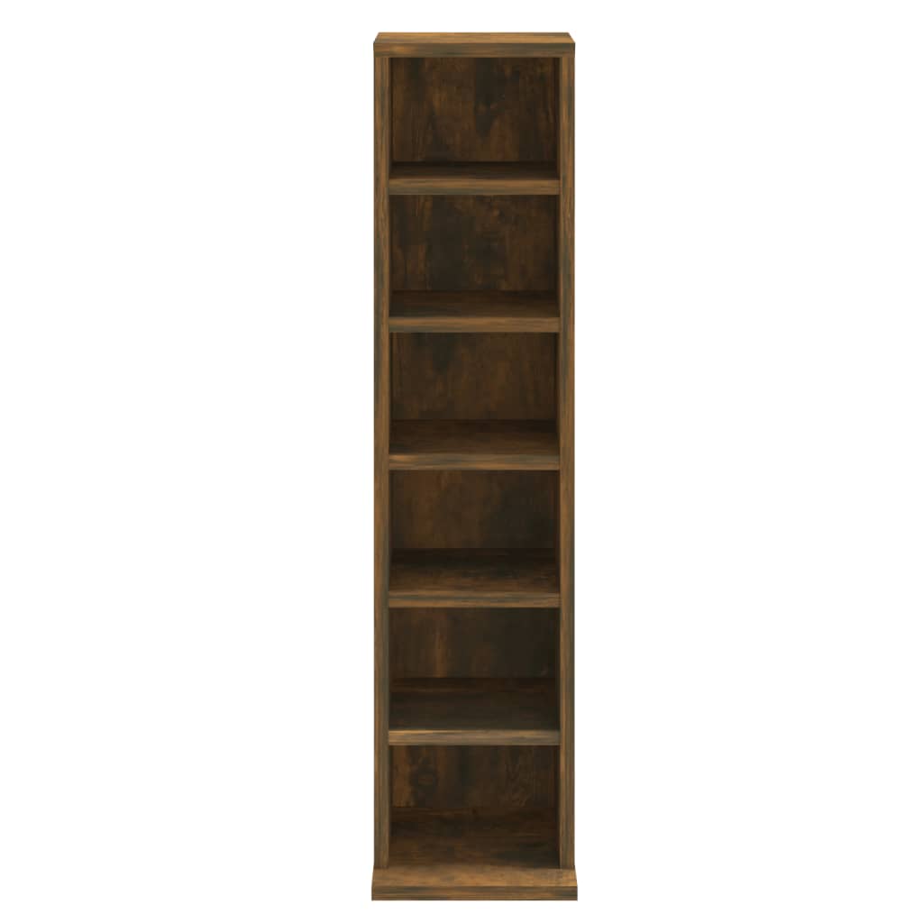 vidaXL CD Cabinet Smoked Oak 21x20x88 cm Engineered Wood