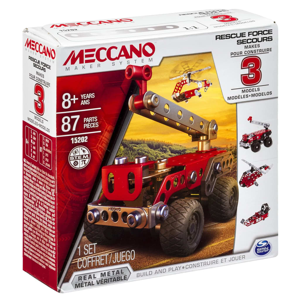 Meccano 3-in-1 Toy Truck Model Set "Rescue Squad"
