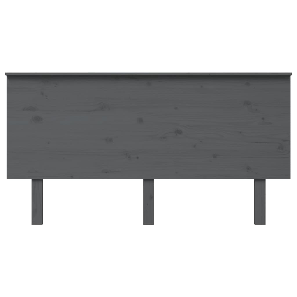 vidaXL Bed Headboard Grey 154x6x82.5 cm Solid Wood Pine