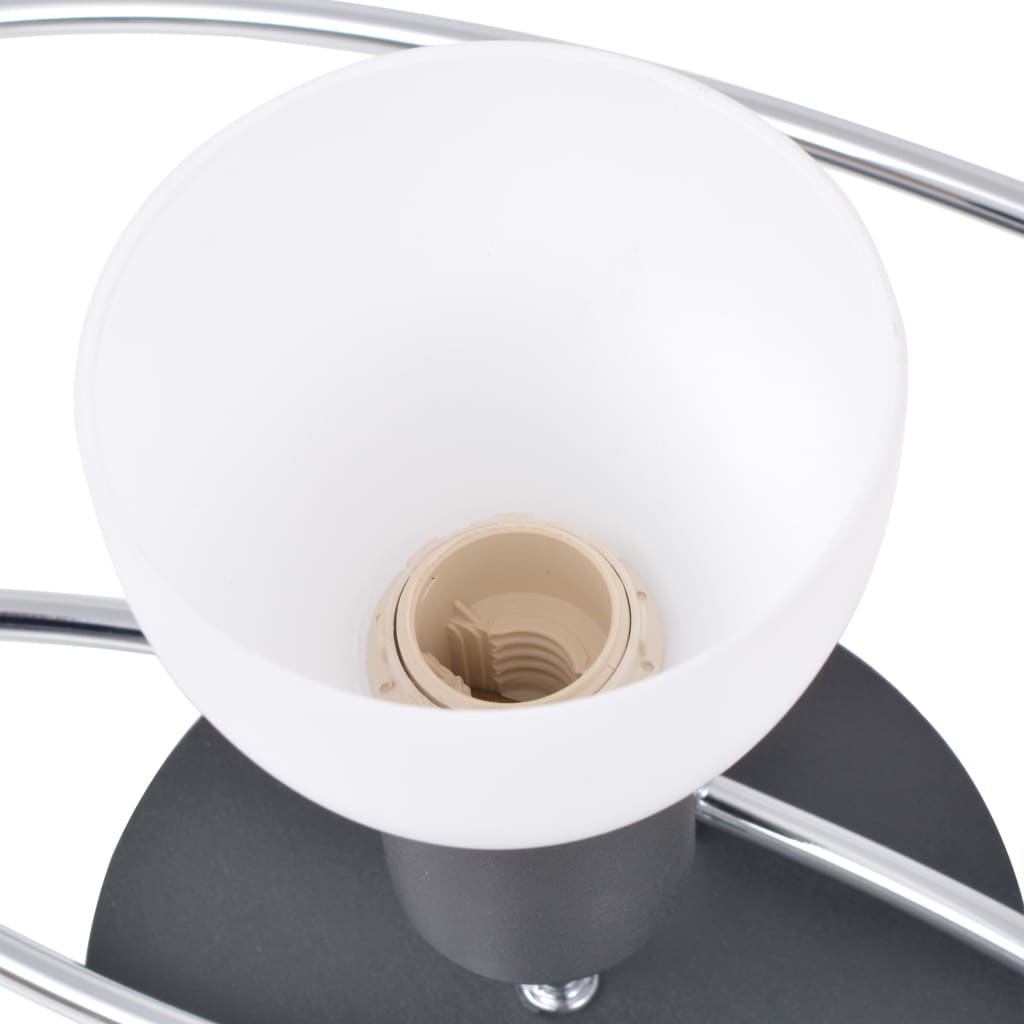 vidaXL Ceiling Lamp with 5 Spotlights E14 Black
