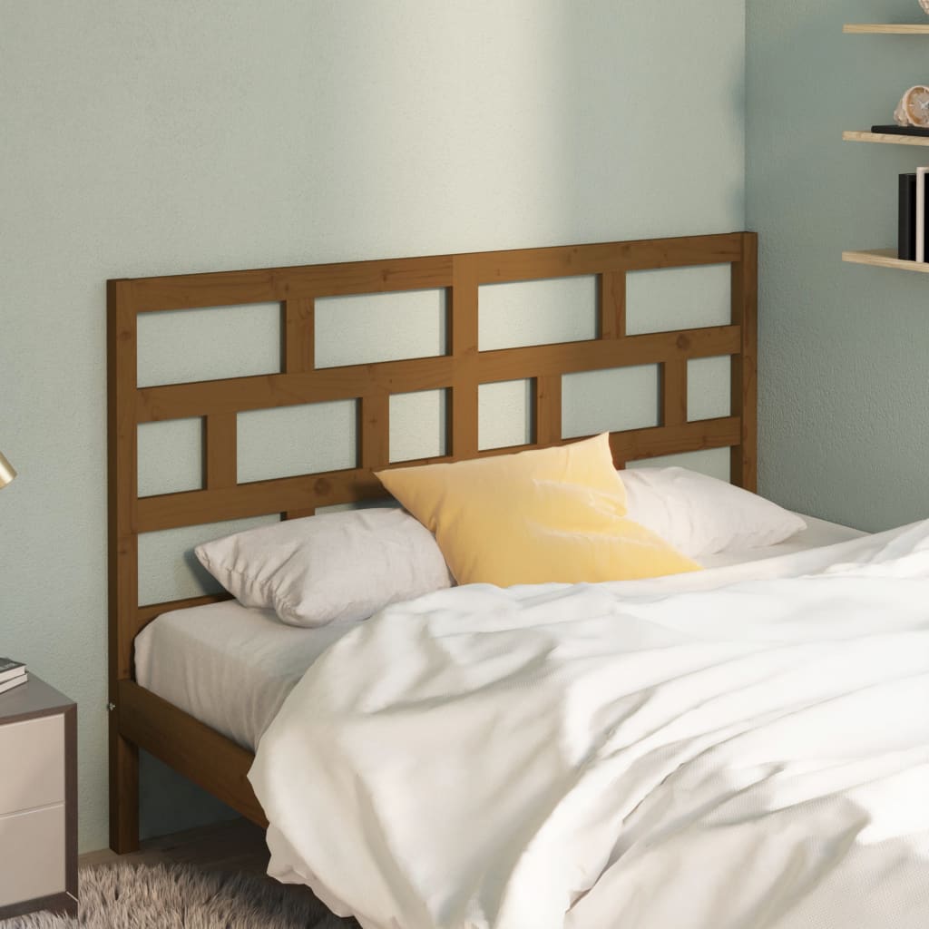 vidaXL Bed Headboard Honey Brown 156x4x100 cm Solid Wood Pine