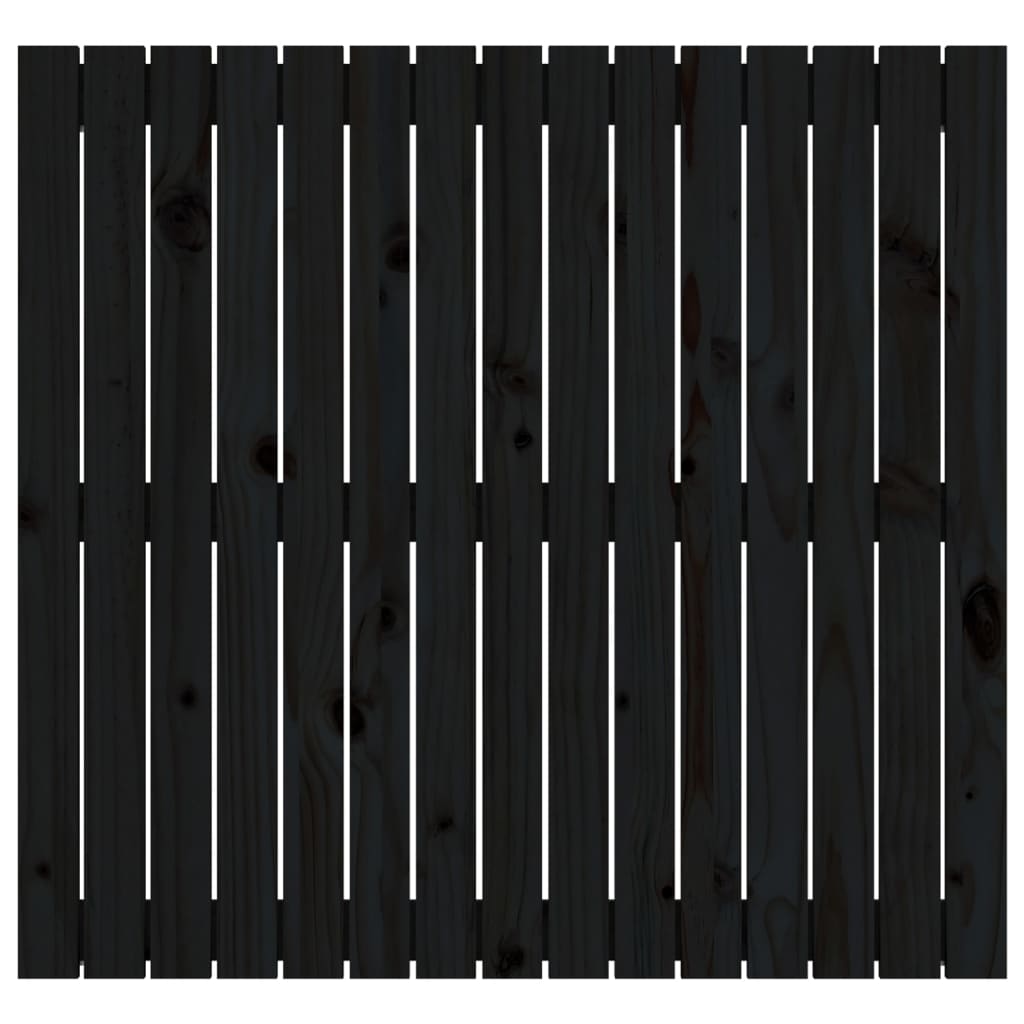 vidaXL Wall Headboard Black 95.5x3x90 cm Solid Wood Pine