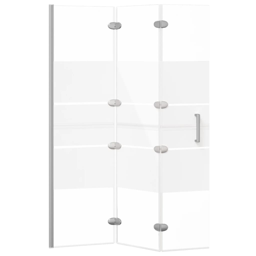 vidaXL Folding Shower Enclosure ESG 100x140 cm White