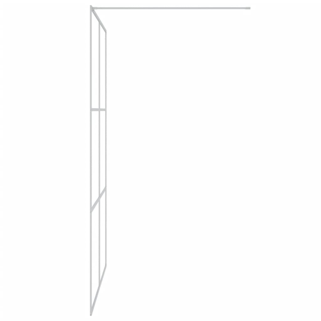 vidaXL Walk-in Shower Wall Silver 140x195 cm Clear ESG Glass