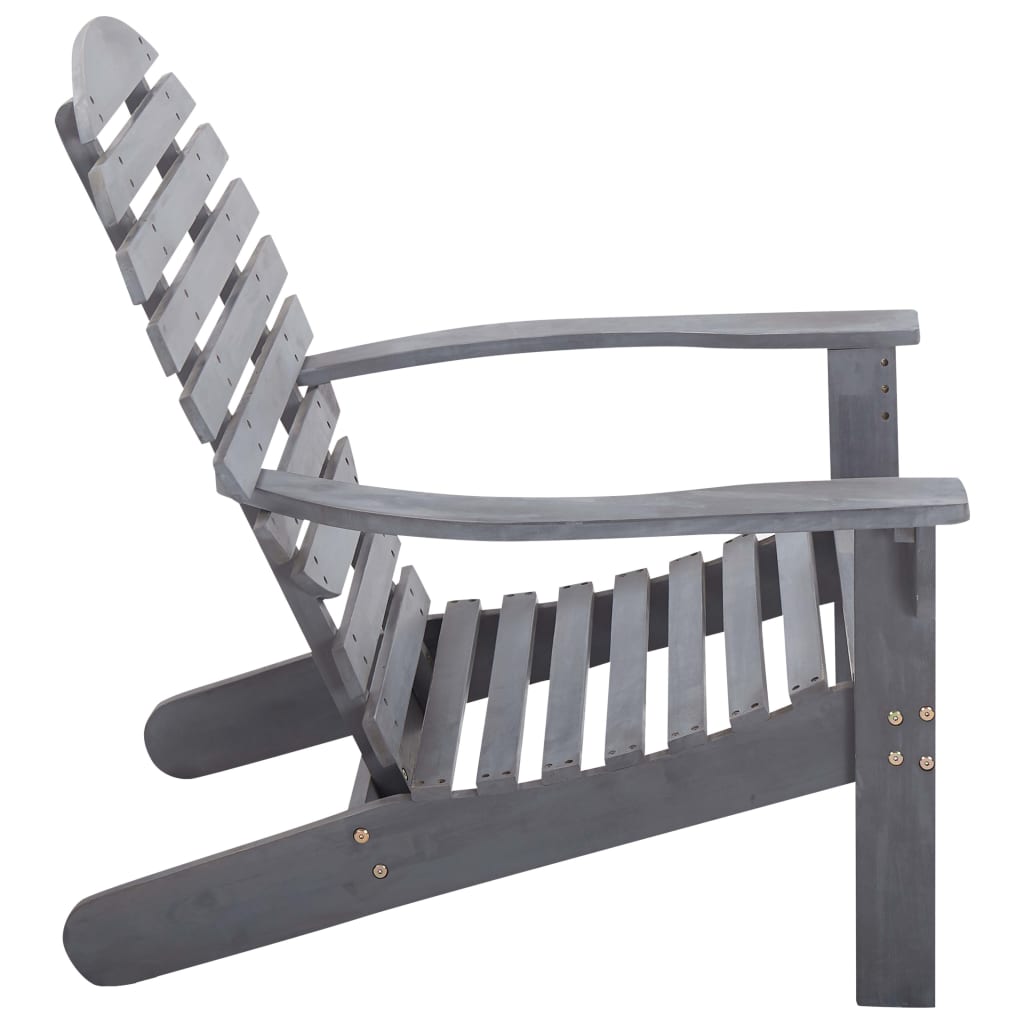 vidaXL Adirondack Chair Solid Acacia Wood Grey