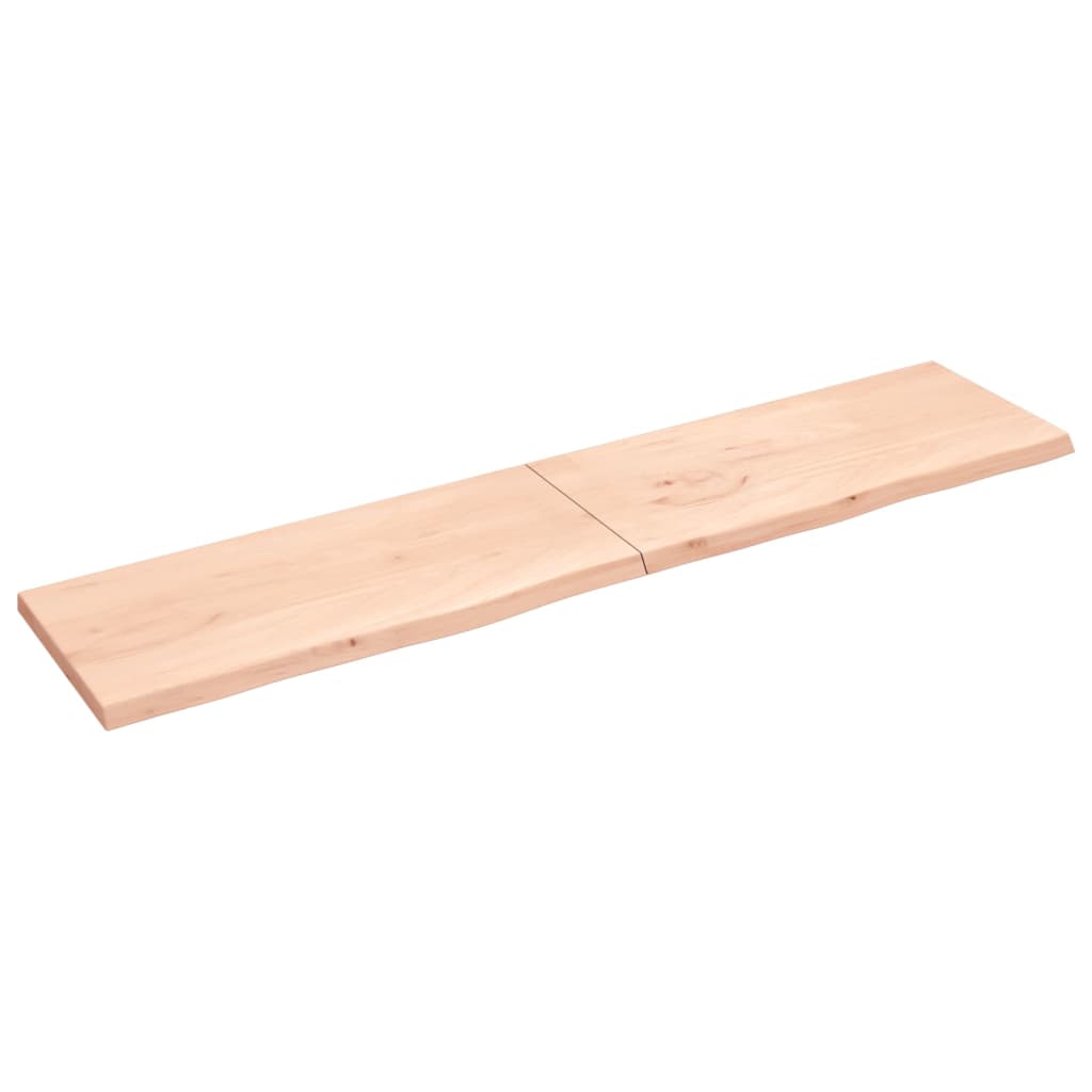 vidaXL Bathroom Countertop 220x50x(2-4) cm Untreated Solid Wood