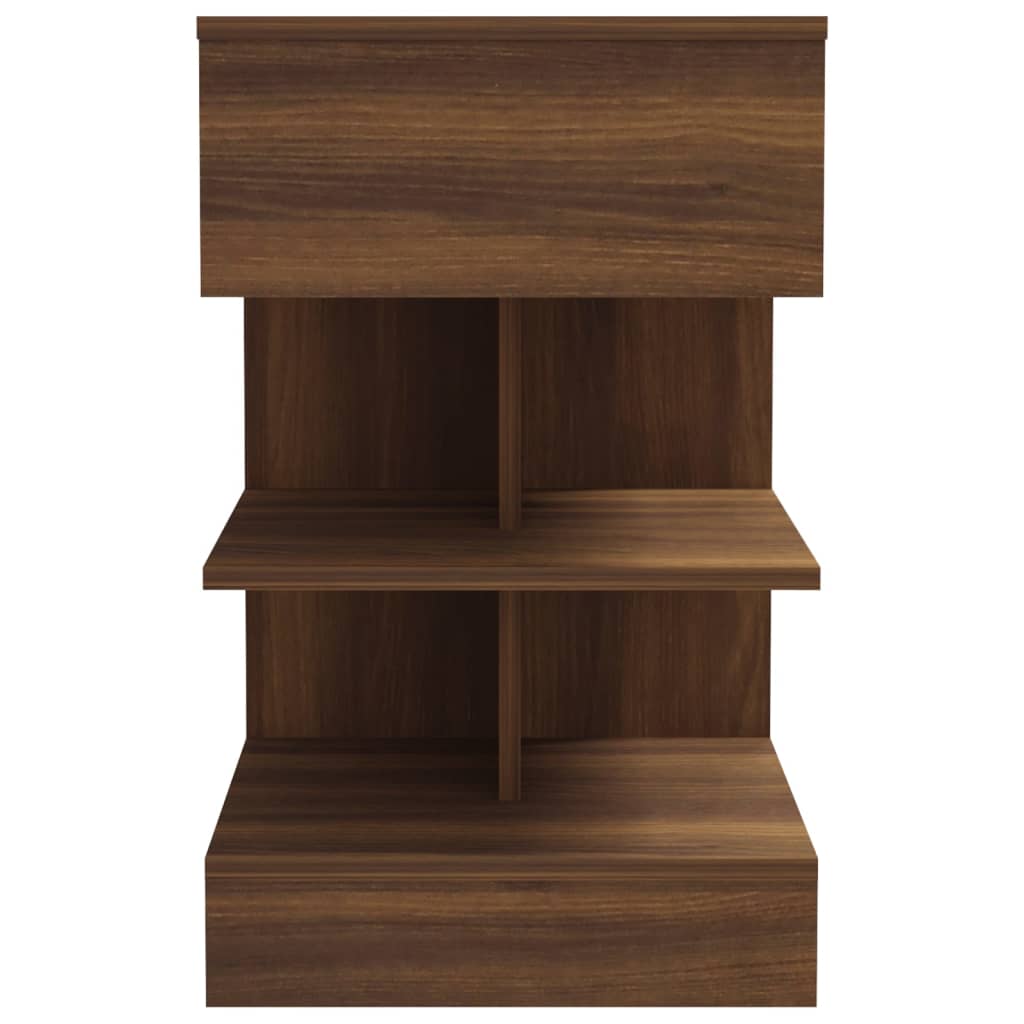 vidaXL Bedside Cabinets 2 pcs Brown Oak 40x35x65 cm Engineered Wood