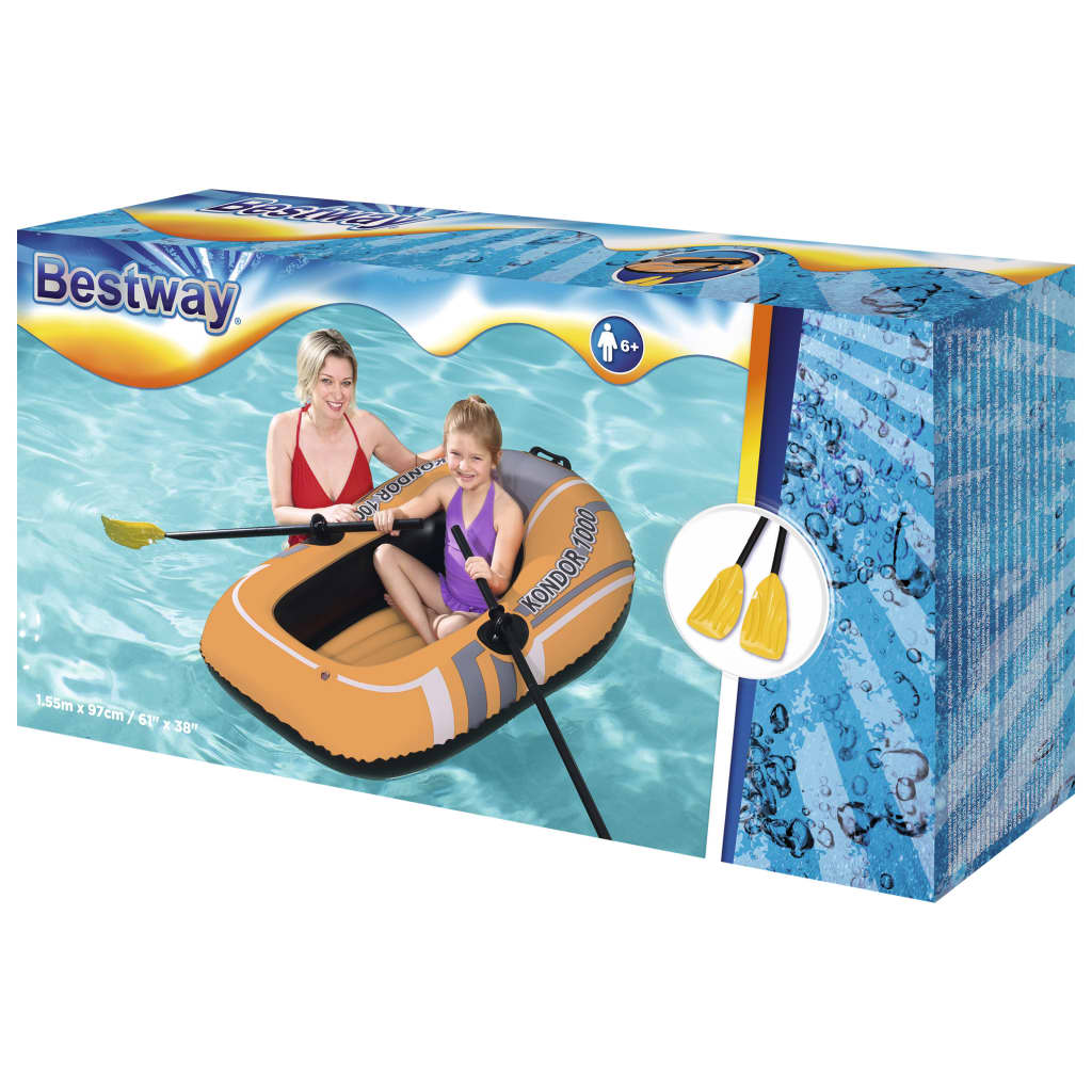 Bestway Inflatable Boat Set Kondor 1000 Set 155x93 cm 61078