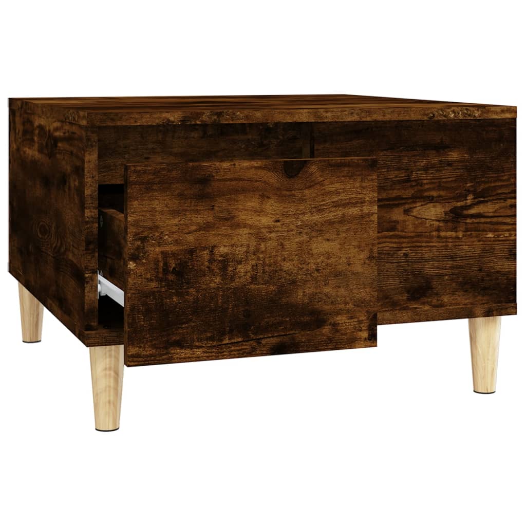 vidaXL Coffee Table Smoked Oak 55x55x36.5 cm Engineered Wood