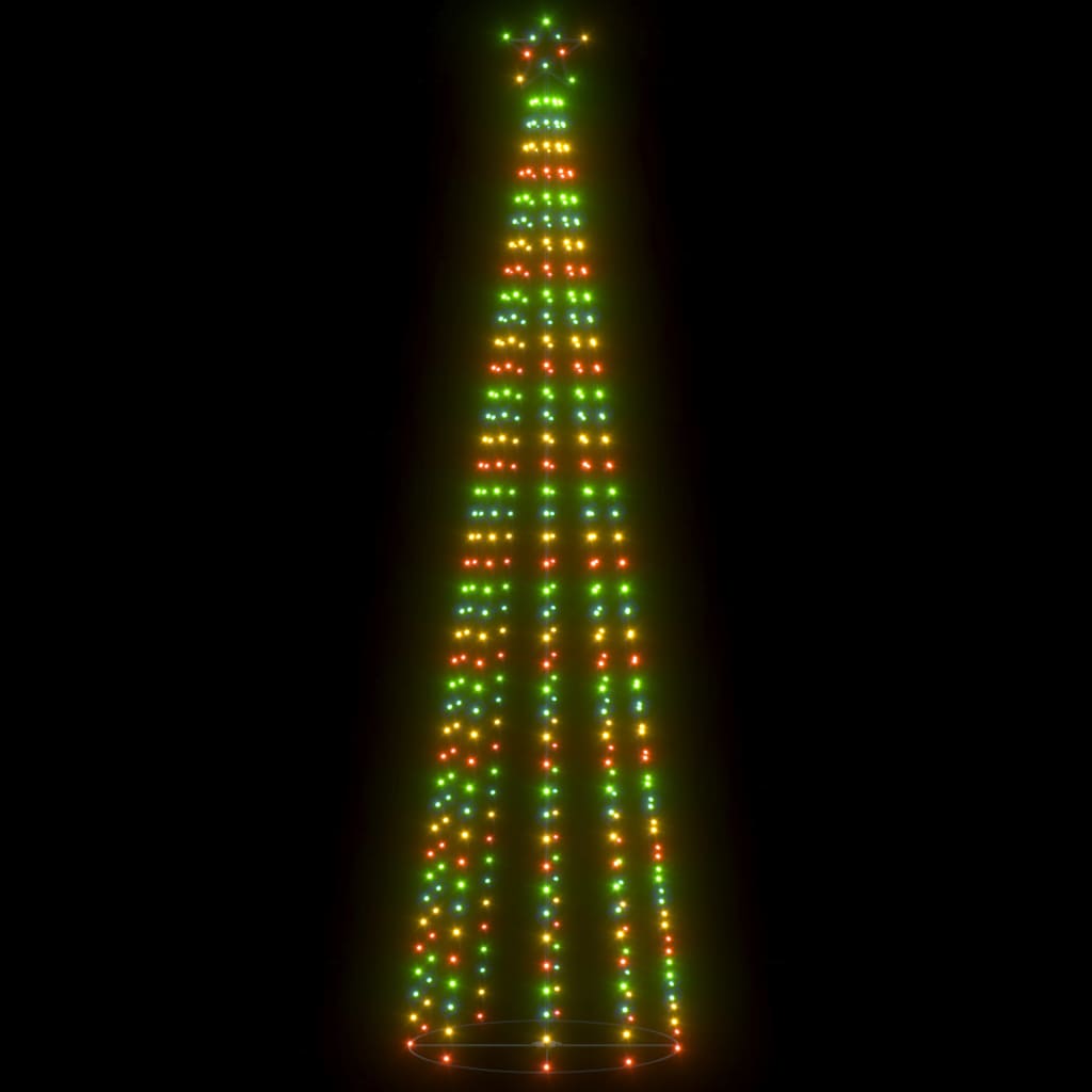 vidaXL Christmas Cone Tree 400 Colourful LEDs Decoration 100x360 cm