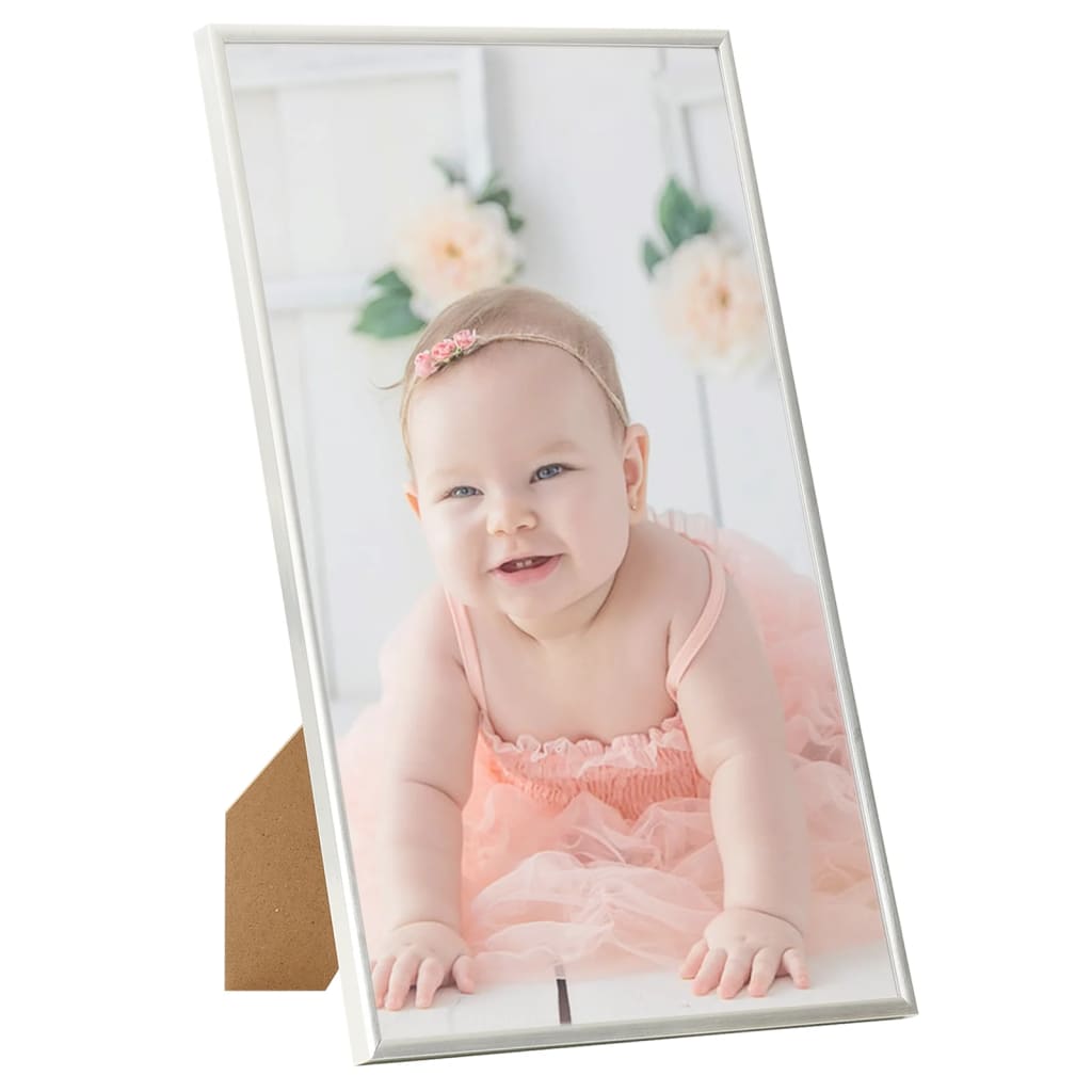 vidaXL Photo Frames Collage 3 pcs for Table Silver 13x18cm MDF