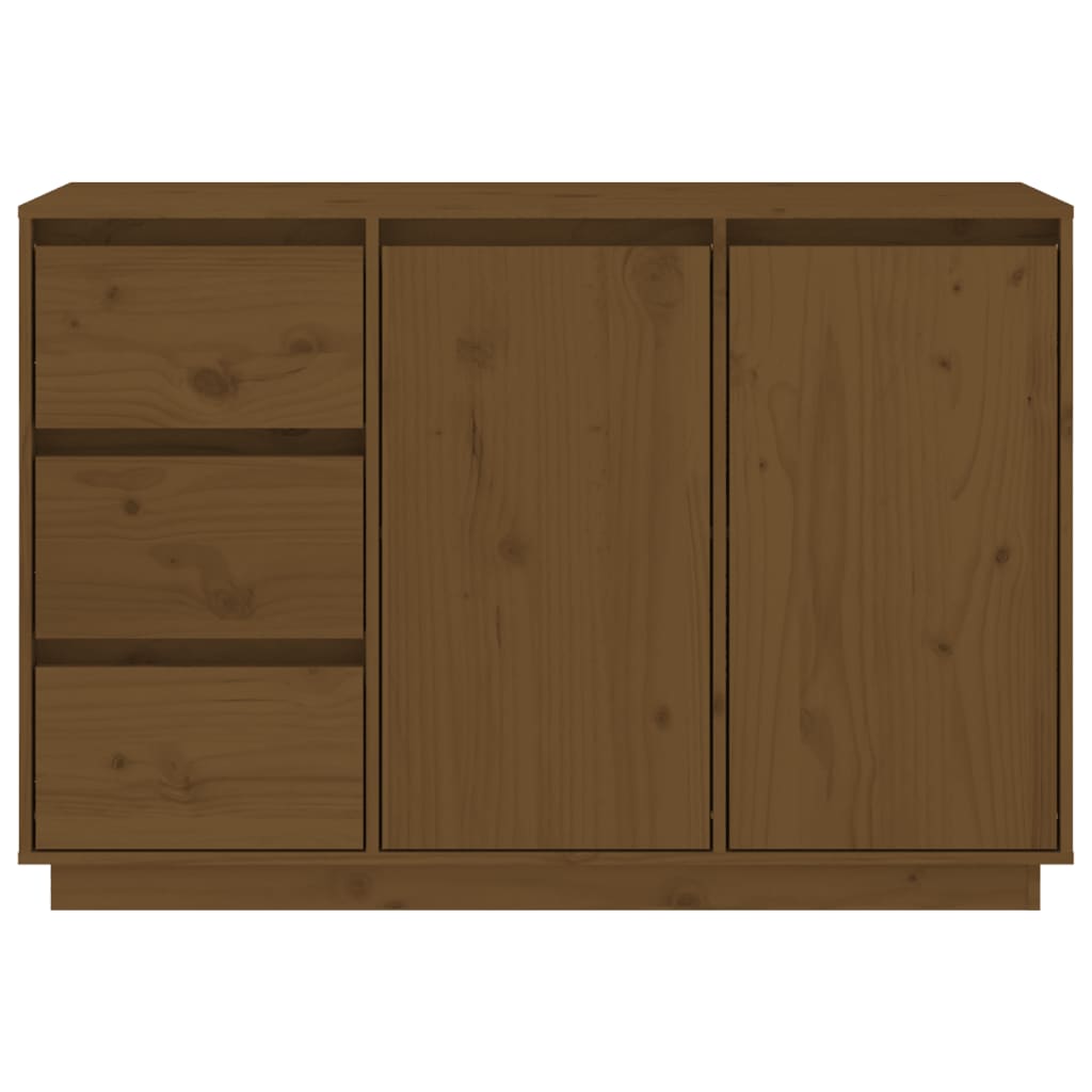 vidaXL Sideboard Honey Brown 111x34x75 cm Solid Wood Pine