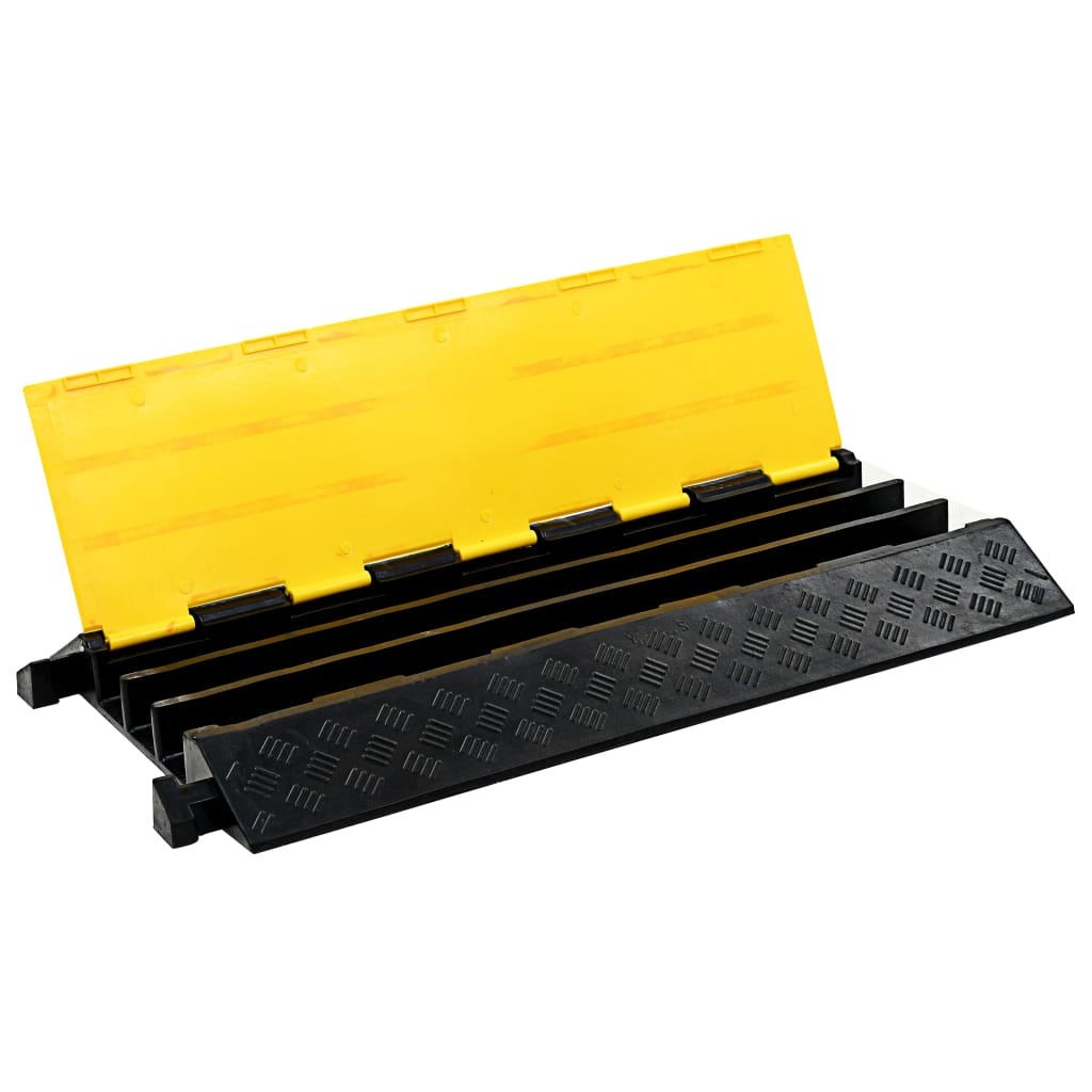 vidaXL Cable Protector Ramp 3 Channels Rubber 93 cm