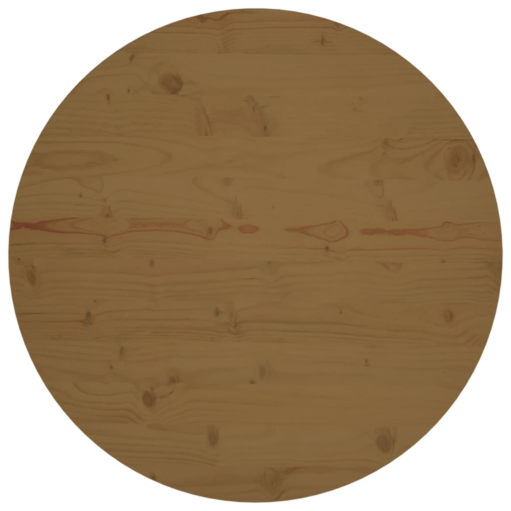 vidaXL Table Top Brown Ø80x2.5 cm Solid Wood Pine