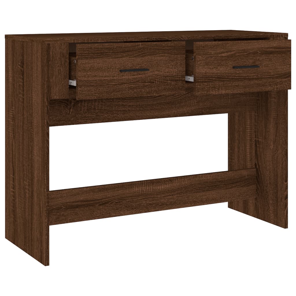 vidaXL Console Table Brown Oak 100x39x75 cm Engineered Wood