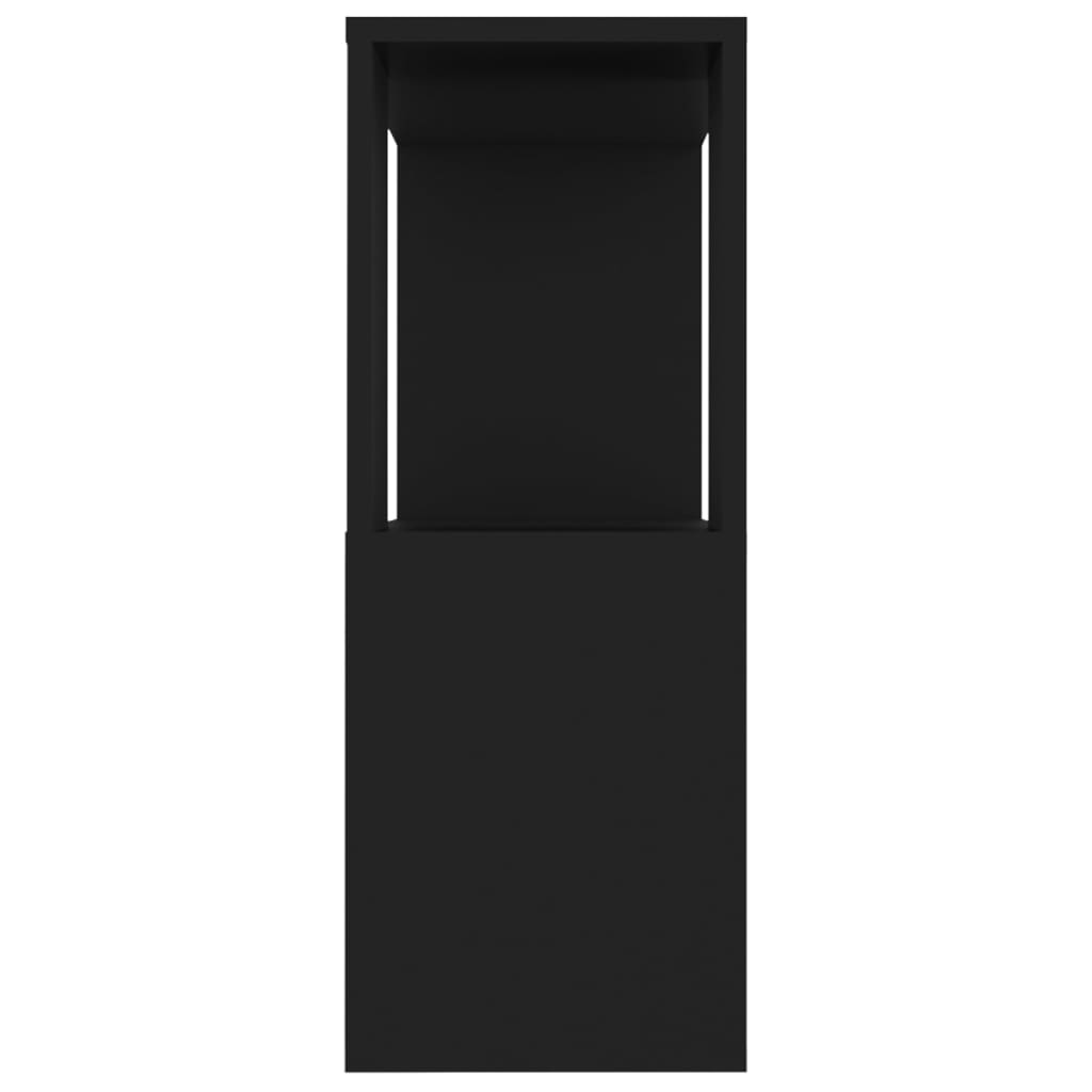 vidaXL TV Cabinet Black 80x24x63 cm Engineered Wood