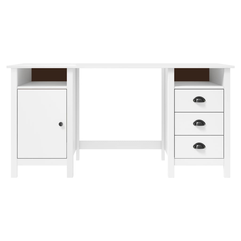 vidaXL Desk Hill White 150x50x74 cm Solid Pine Wood