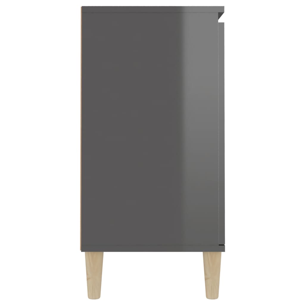 vidaXL Sideboard High Gloss Grey 103.5x35x70 cm Engineered Wood