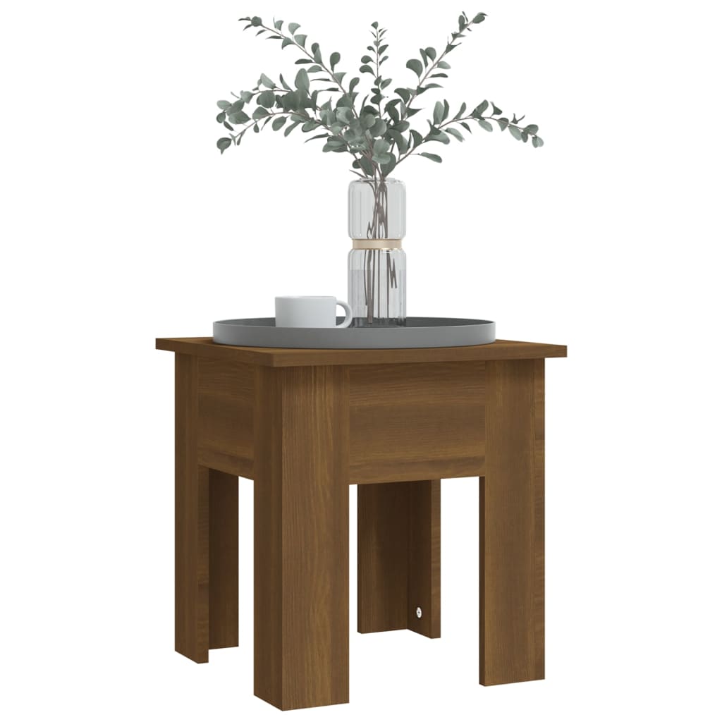 vidaXL Coffee Table Brown Oak 40x40x42 cm Engineered Wood