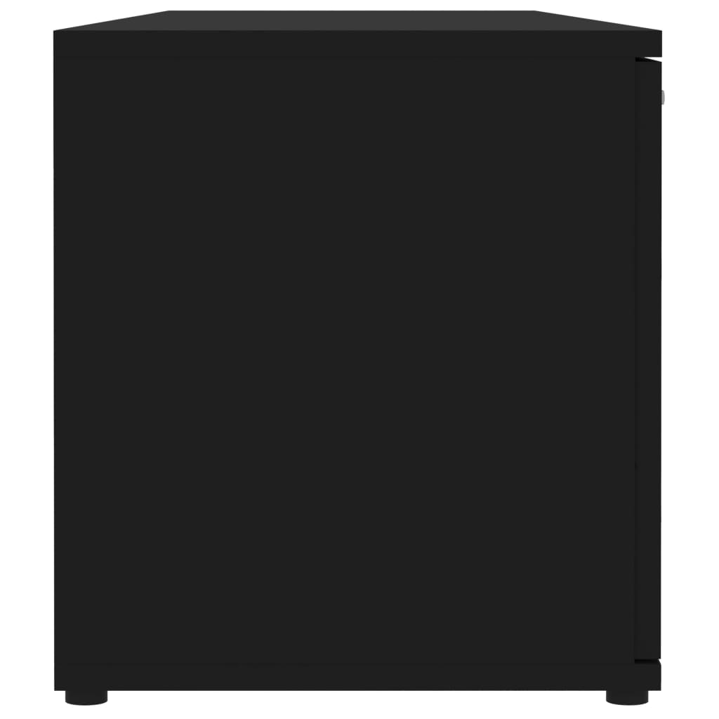 vidaXL TV Cabinet Black 120x34x37 cm Engineered Wood