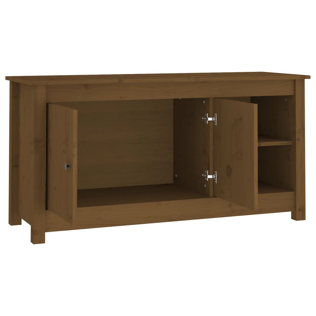 vidaXL TV Cabinet Honey Brown 103x36.5x52 cm Solid Wood Pine