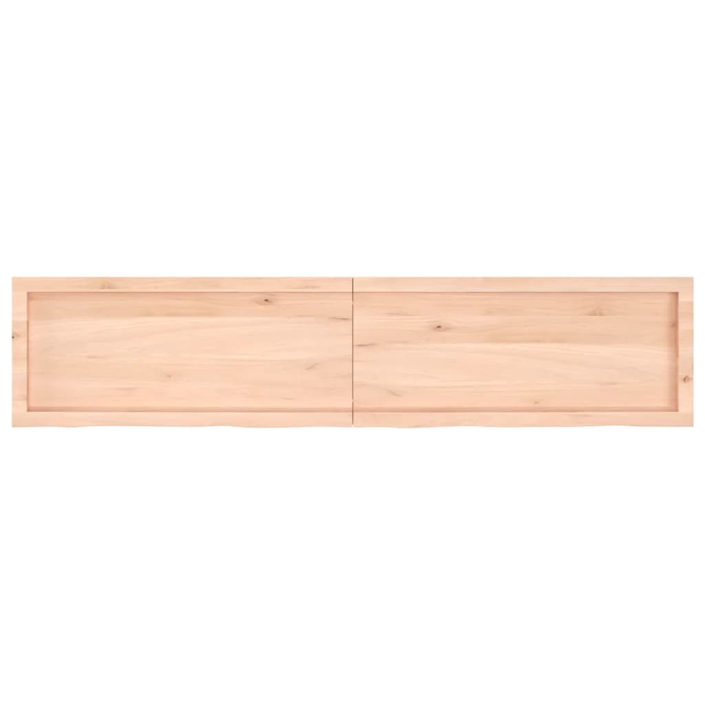 vidaXL Bathroom Countertop 180x40x(2-6) cm Untreated Solid Wood