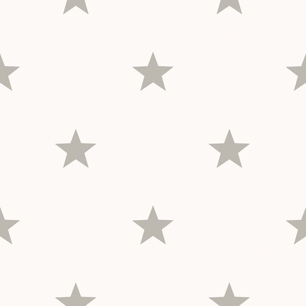 Noordwand Wallpaper Friends & Coffee Little Stars Light Grey and White