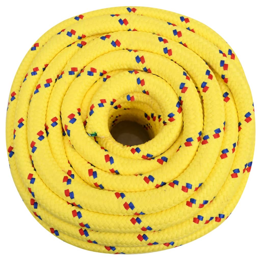 vidaXL Boat Rope Yellow 20 mm 50 m Polypropylene