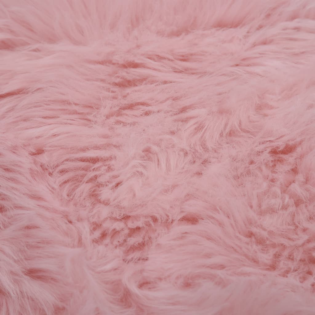 vidaXL Rug 60x90 cm Faux Sheep Leather Pink