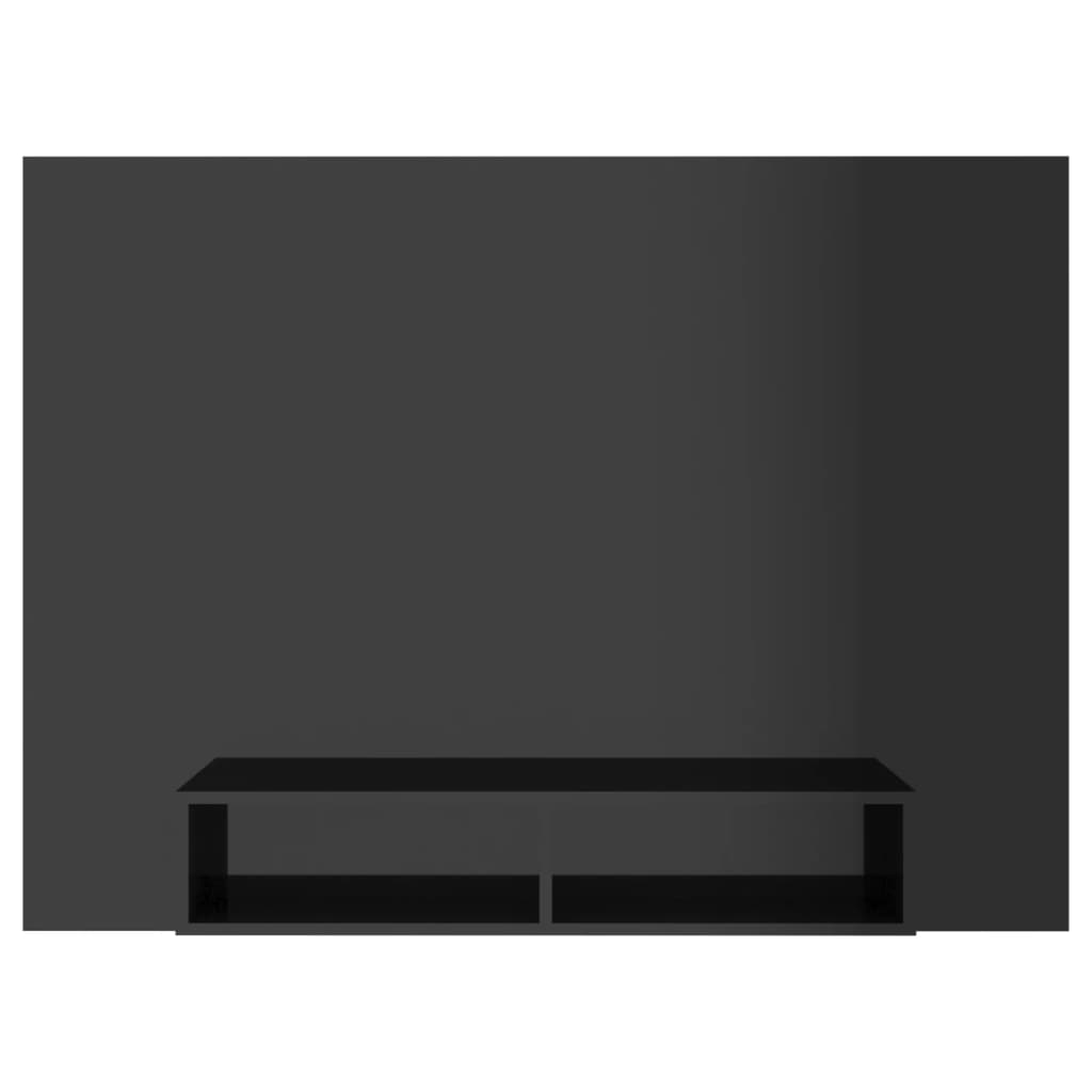 vidaXL Wall TV Cabinet High Gloss Black 135x23.5x90 cm Engineered Wood