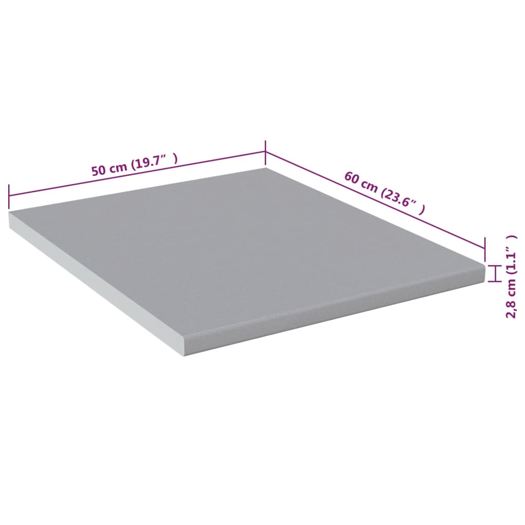vidaXL Kitchen Countertop Grey 50x60x2.8 cm Chipboard