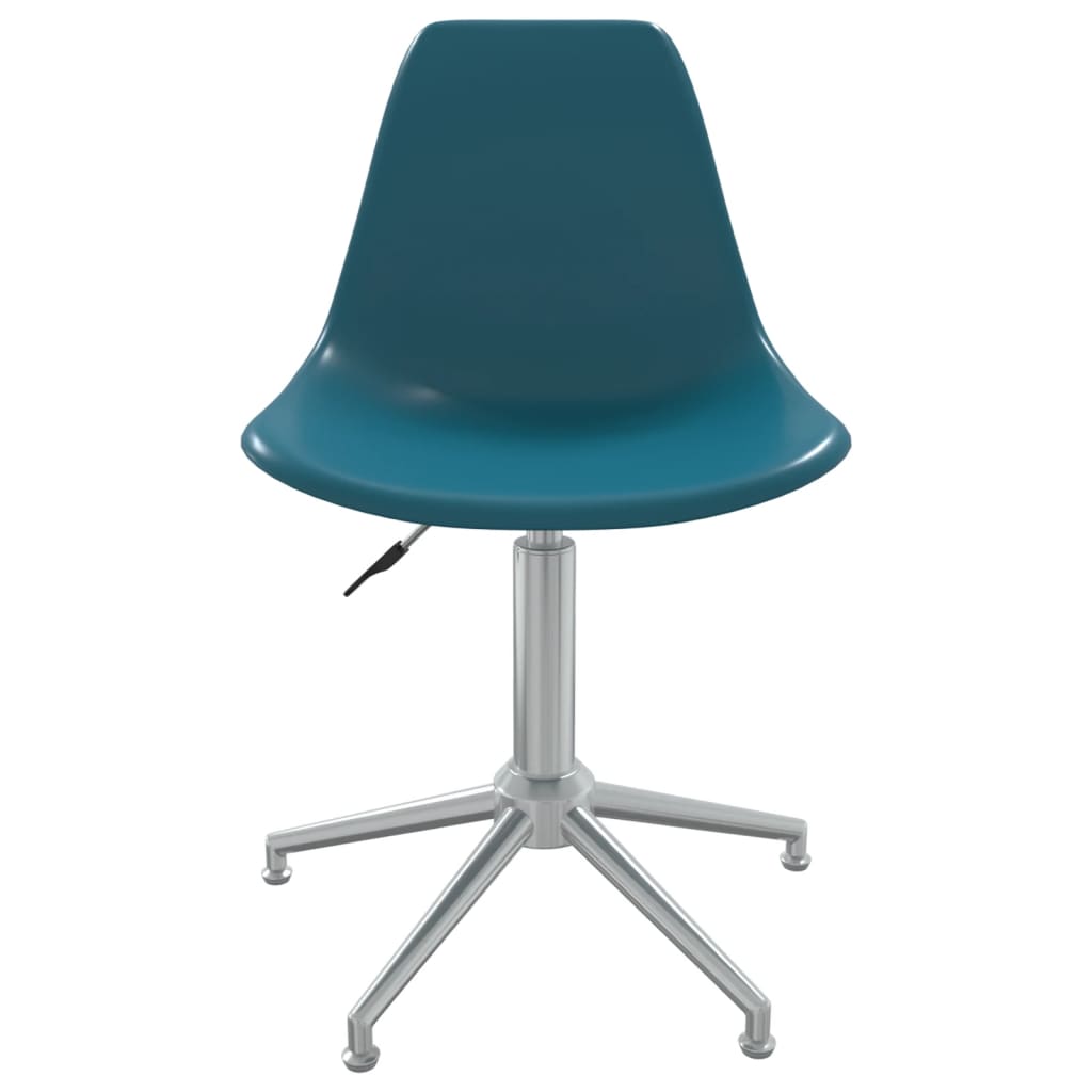 vidaXL Swivel Dining Chairs 2 pcs Turquoise PP